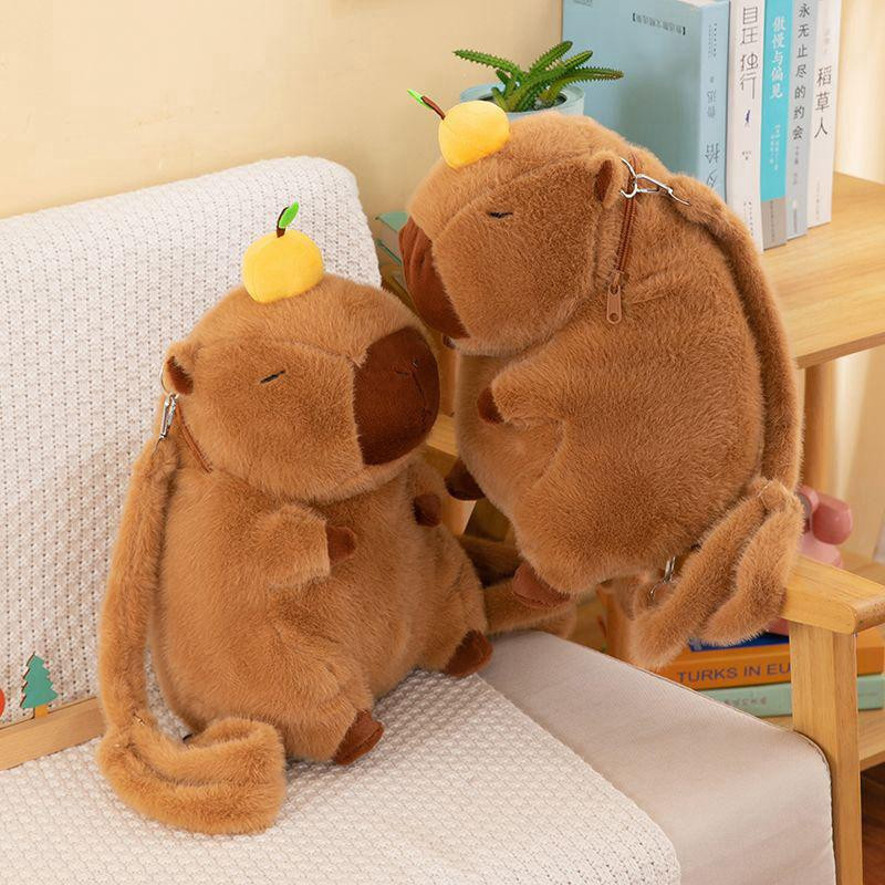 GDzaccly Capybara Plüsch Rucksack Handtasche Plüschtier Umhängetasche - Bild 2
