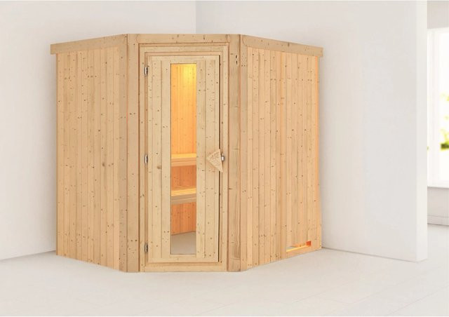 Karibu Sauna Natur in Braun - Bild 1