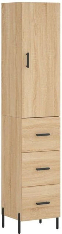 Vidaxl Highboard Sonoma-Eiche in Eiche Natur und Braun mit Drehtüren, B/T/H: 34,5 x 34 x 180 cm - Bild 1