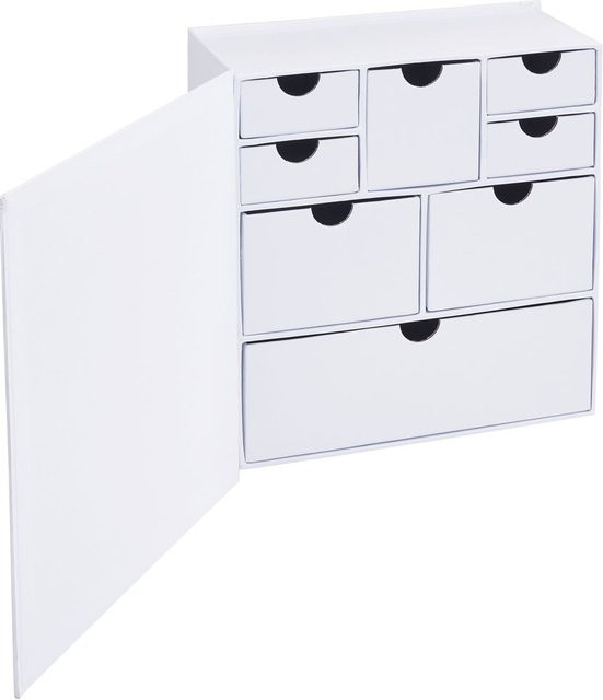 VBS Schachtel-Schrank aus Karton in Weiß, B/T/H: 24,0 x 23,0 x 8,0 cm - Bild 1