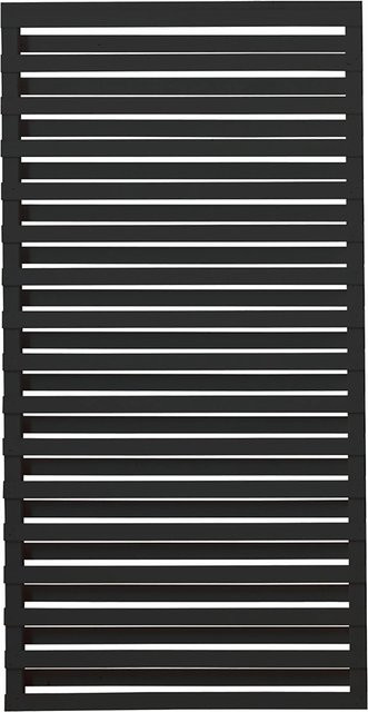 Plus Sichtschutzzaun Osaka aus lackiertem Nadelholz in Schwarz, Höhe: 180 cm, Breite: 90 cm - Bild 1