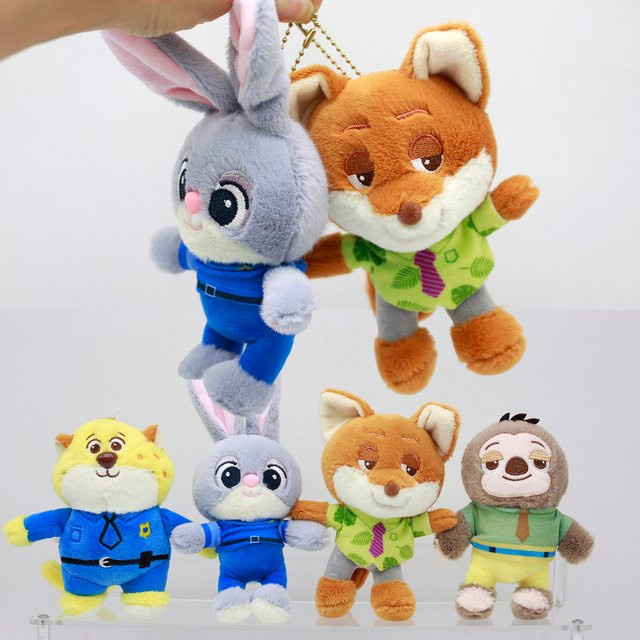 Disney Judy Nick Fuchs Hase, Weiche Plüschpuppe, Schlüsselanhänger - Bild 1