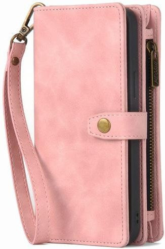 Multifunktionale Leder-Brieftasche als Schutzhülle für Samsung Galaxy S23 S22 S21 S20 FE Plus A14 A34 A12 A33 A52 A53 A72 A73 in Pink - Bild 1