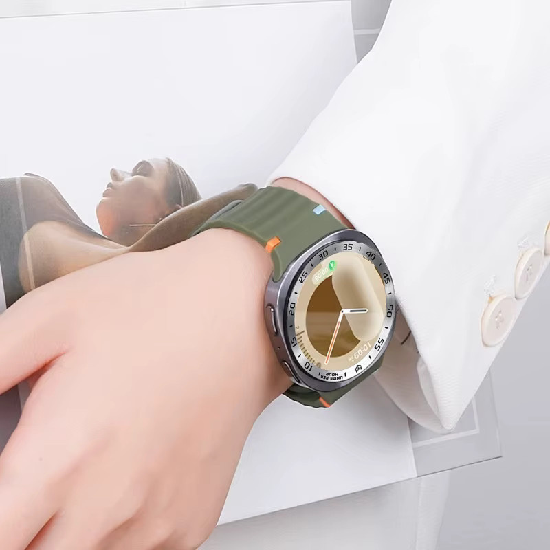 CAOWTAN Metalllünette für Samsung Galaxy Watch 8 Classic 46 mm, Edelstahl, Silber - Bild 2