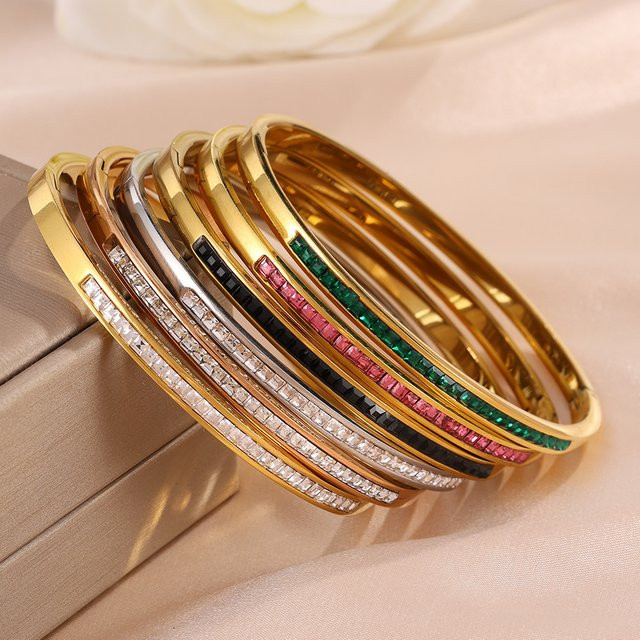 ZAKOL Armbänder, Edelstahl, Zirkon, Damen und Herren - Bild 1
