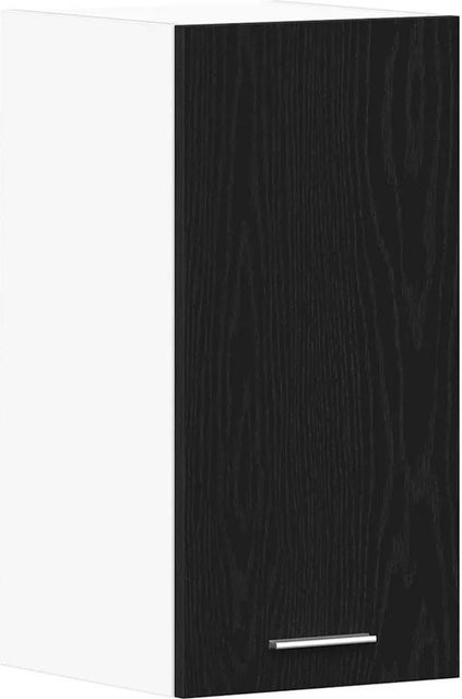 vidaXL Hängeschrank in Schwarz und Eichen-Optik aus Holzwerkstoff, B/T/H: 30 x 31 x 60 cm - Bild 1