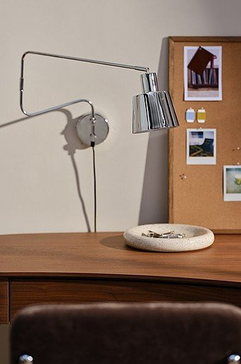 Jotex STIG Wandlampe in Silber/Chrome aus Metall mit verstellbarem Kegel und E27 Fassung - Bild 1