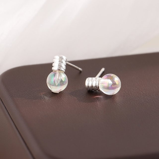 Ohrstecker Mondstein, 925 Silber, Bunt, Kristall, Unisex - Bild 1