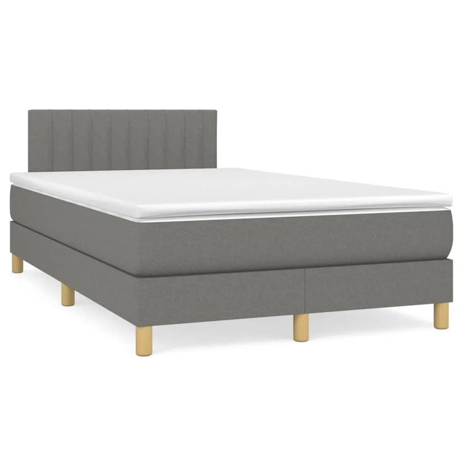 vidaXL Boxspringbett mit Matratze Hybrid-Design in Dunkelgrau, B/T: 120 x 200 cm - Bild 2