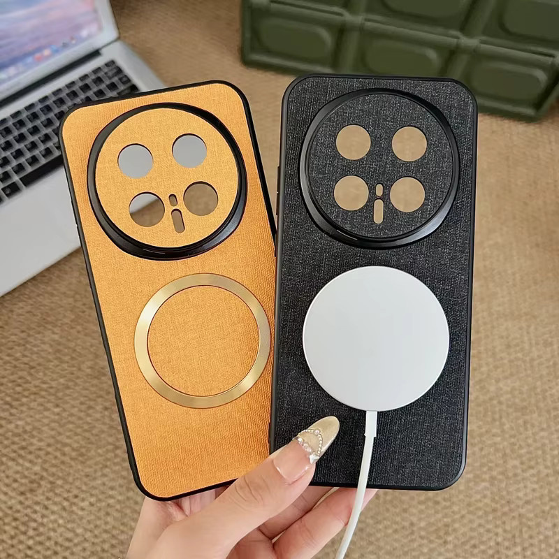 Magnetische Schutzhülle mit gewebtem Muster für Honor Magic 8 Pro und Honor 7 Pro Lite in Purple, stoßfeste Abdeckung mit kabelloser Ladefunktion - Bild 1