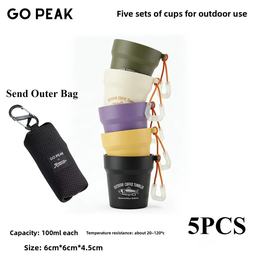 MOUNTAINHIKER Mini-Begleitbecher Set für Outdoor-Camping und Picknick, tragbare Tumbler in Grün - Bild 2