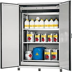 Asecos Sicherheitsschrank Typ 90 XL-CLASSIC-90 mit Flügeltüren, Türfeststellanlage und 1 Bodenauffangwanne mit Regal, 66 l - Bild 1
