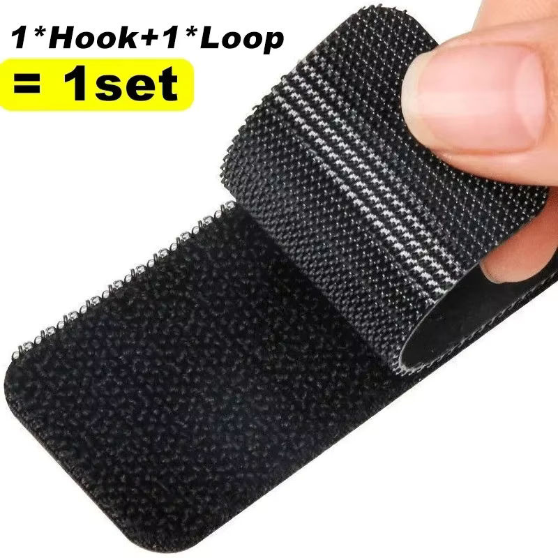 Selbstklebendes Klettband in Schwarz für DIY-Projekte und Kabel-Organizer, doppelseitig haftend, Breite: 2,0 cm - Bild 5