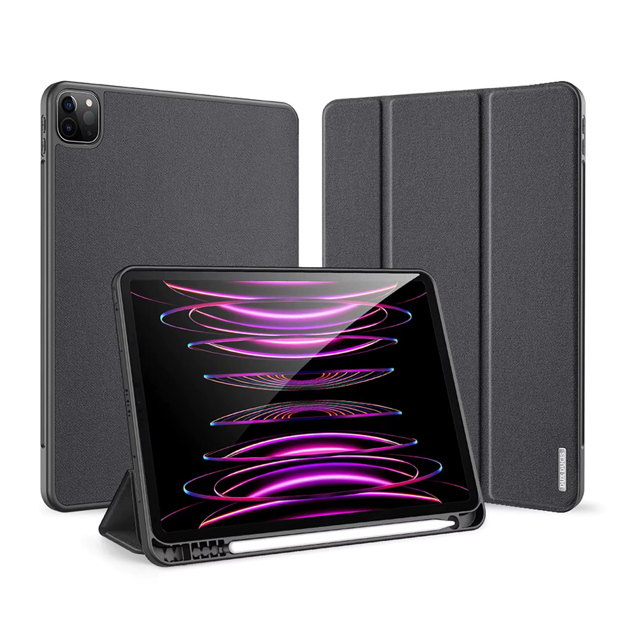 DUX DUCIS Tablet-Hülle mit dreifach faltbarem Ständer und Stylus-Stifthalter für iPad Pro 11/12,9 Zoll, iPad Air 5/6 und iPad 7/8/9 10,2 Zoll in Schwarz mit Auto-Sleep-Wake Funktion - Bild 5