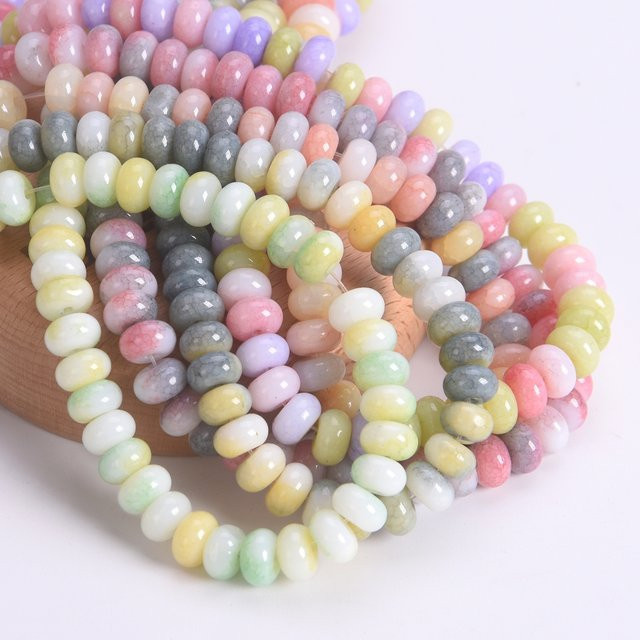 Dreamzeal Spacer-Perlen Glas, Rondelle-Form, 8 x 5 mm, 50 Stück, Unisex - Bild 1