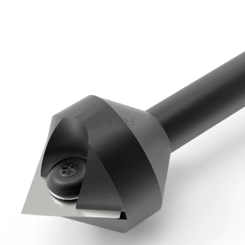 LTOOLS Hartmetall-Gravurfräser mit 6,35 mm Schaft, 90-Grad-V-förmiger Flachkopf für Holzgravur und Trimmwerkzeuge - Bild 4