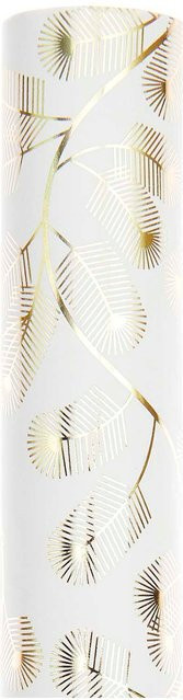 Rico Design Paper Poetry Geschenkpapier Tannenzweige Weiß B: 70 cm, L: 200 cm - Bild 1