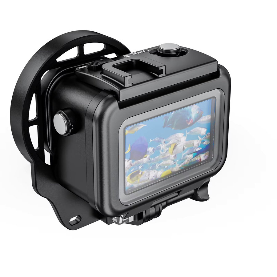 Seafrogs Aluminium Wasserdichtes Gehäuse mit Filterrahmen für Insta360 Ace 1 2, GoPro 9-13 und DJI Action 3 4 5 Pro in Schwarz - Bild 3