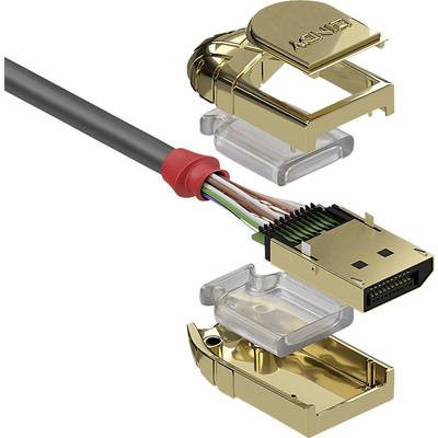 Lindy Gold DisplayPort-Kabel DisplayPort auf DisplayPort in Grau mit 7,5 m Länge und 4K Unterstützung - Bild 1