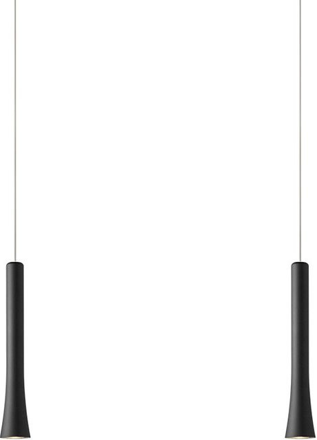 Oligo Rio 2-flammige LED-Pendelleuchte in Schwarz Matt mit unsichtbarer Höhenverstellung und warmweißem Licht (2700K) - Bild 1