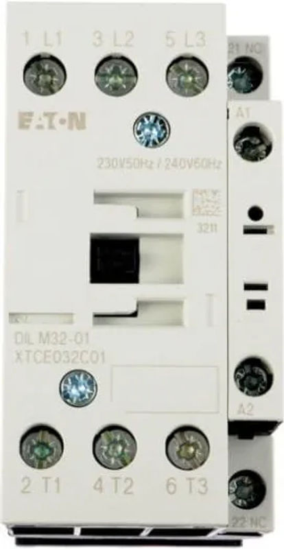 Eaton Leistungsschütz DILM32-01 in Grau, 1Ö, 15kW/400V, 230V 50Hz - Bild 2
