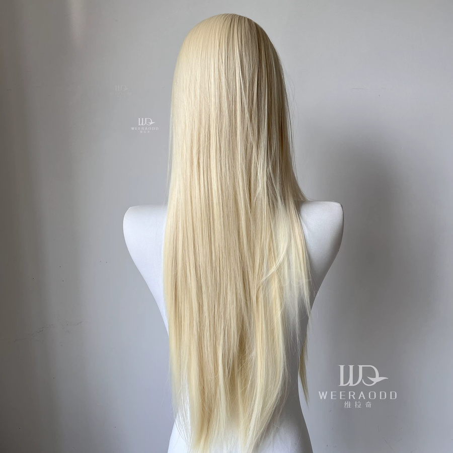 WEERAODD Blonde Lace Front Perücke, 26 Zoll, Lange Gerade, Synthetisch, Damen - Bild 2
