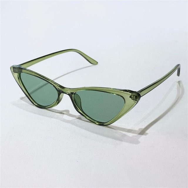 Yiran Sonnenbrille Cat Eye, Damen, Vollrand, Kunststoff, grün - Bild 1