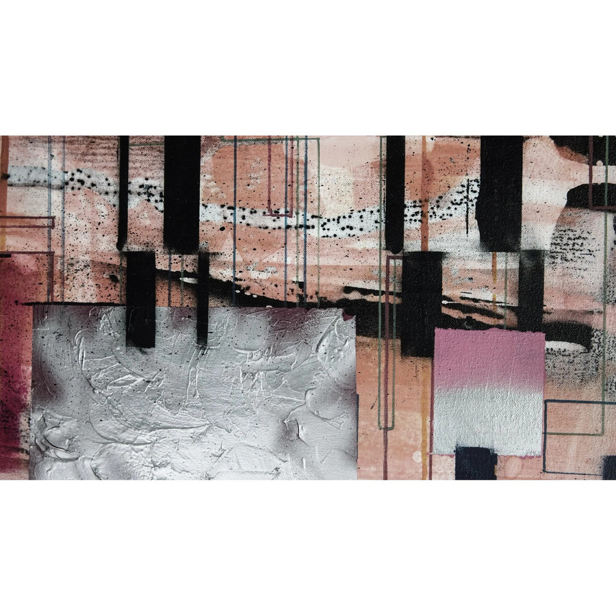 Komar Fototapete Vlies Squares Dropping Multicolor B: 500 cm, H: 280 cm - Bild 2