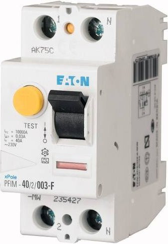 Eaton FI-Schutzschalter PFIM-25/2/003-G/F für Mischfrequenzen, 2-polig, 25 A, 0.03 A, 230 V, Weiß - Bild 1