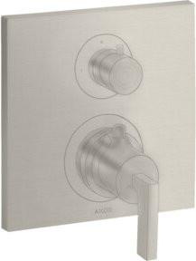 Hansgrohe Axor Citterio UP-THM Fertigmontageset mit Thermostat und Ab- und Umstellventil in Edelstahl-Optik - Bild 1
