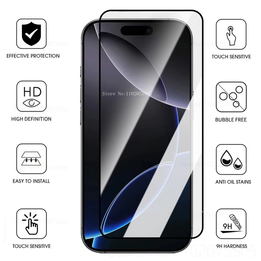 3er-Pack Displayschutzfolie aus gehärtetem Glas für Apple iPhone 11 bis iPhone 17 Pro Max, transparent - Bild 2