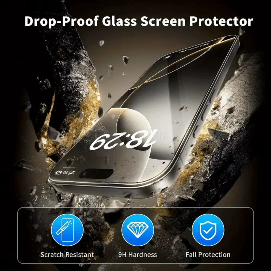 DIXSG 6-in-1 Full Cove HD Displayschutzfolie und Kameralinsen-Glas für iPhone 17 16 15 14 13 12 11 Pro Max Air 16e Plus, transparent - Bild 5