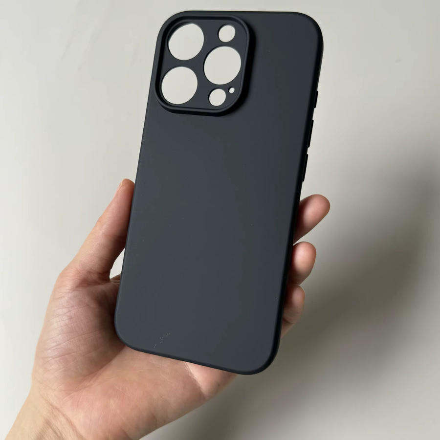 Ricestate Luxus Silikon Handyhülle für iPhone in Schwarz, Mattes TPU Soft Case Rückseiten-Abdeckung - Bild 2