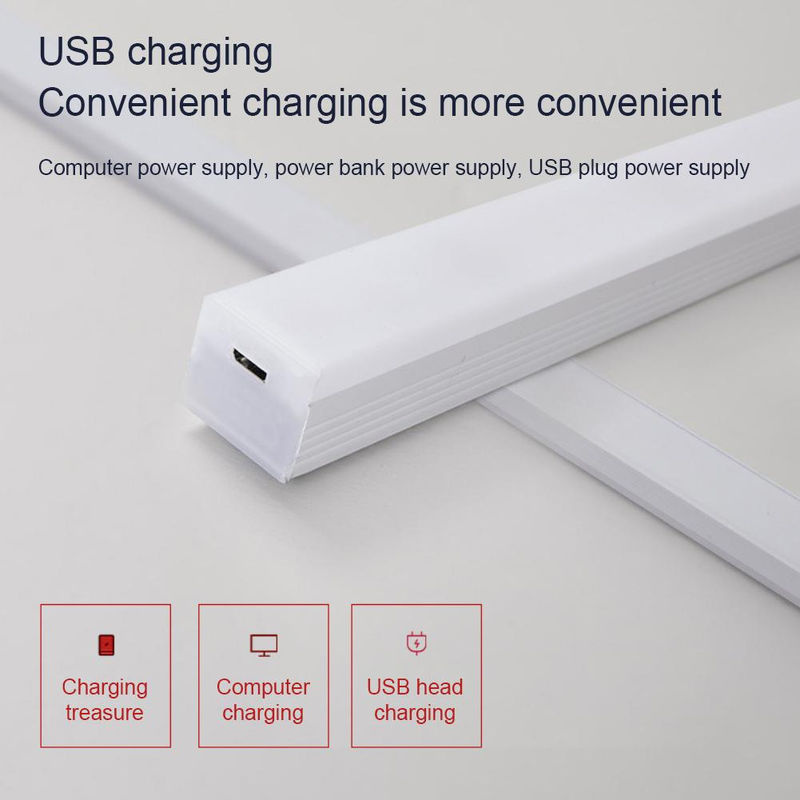 YJMP Super Lighting LED Nachtlicht mit Bewegungssensor, USB aufladbar, ultraflach und kabellos, Farbe: Weiß, Breite: 50 cm - Bild 7