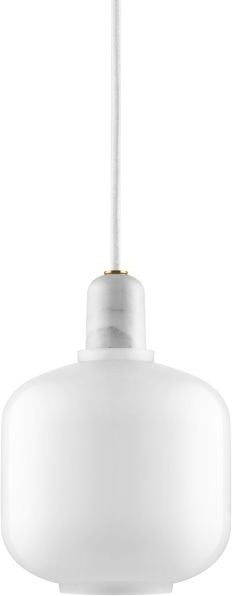 Normann Copenhagen Amp Hängeleuchte in Weiß mit Glas und Marmor, E14 Fassung - Bild 1