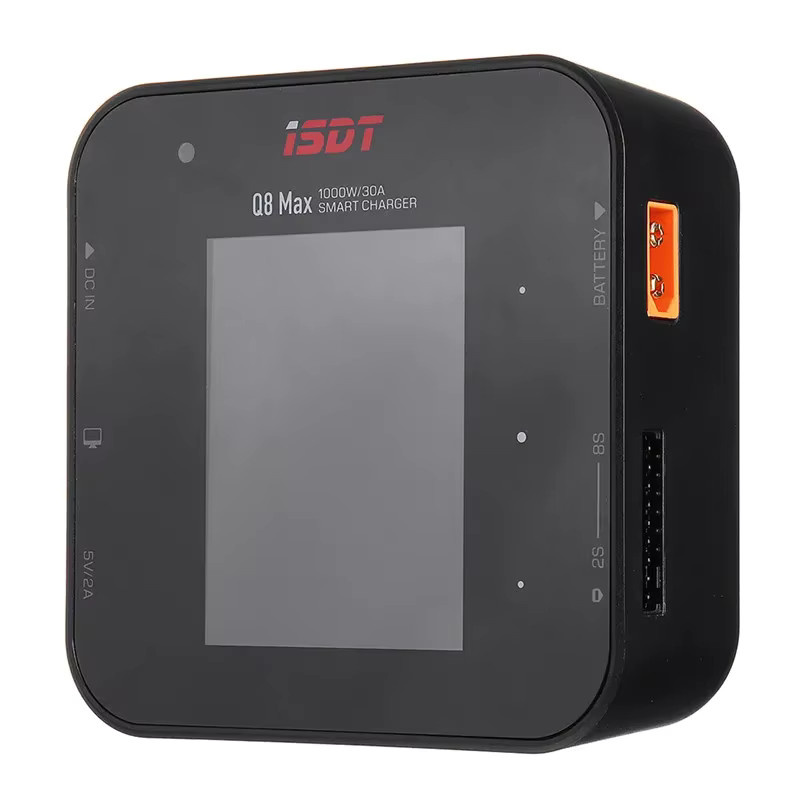 ISDT Q8 Max BattGo High Power Batterie Balance Ladegerät in Schwarz für 1-8S LiPo Batterien von FPV Drohnen und Quadcoptern mit 1000W und 30A - Bild 2