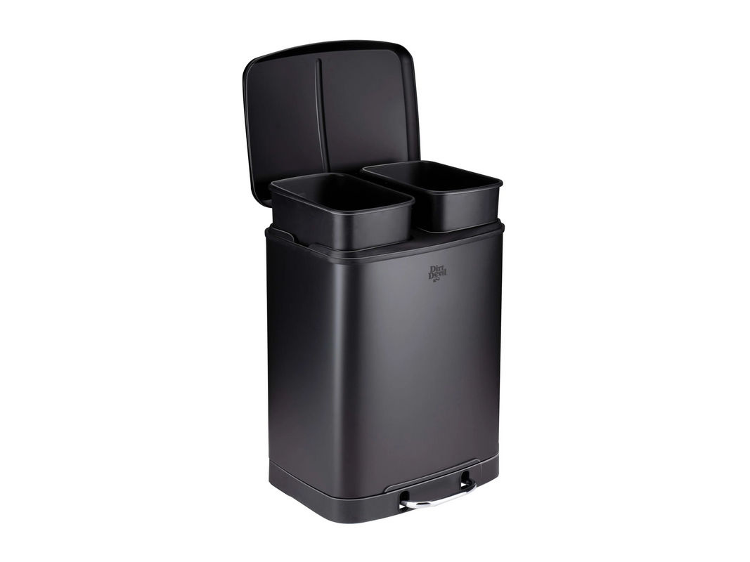 Dirt Devil Treteimer mit Soft-Close in Schwarz, 2 x 12 L, B/H/T: 37,5 x 51,3 x 34,8 cm - Bild 3