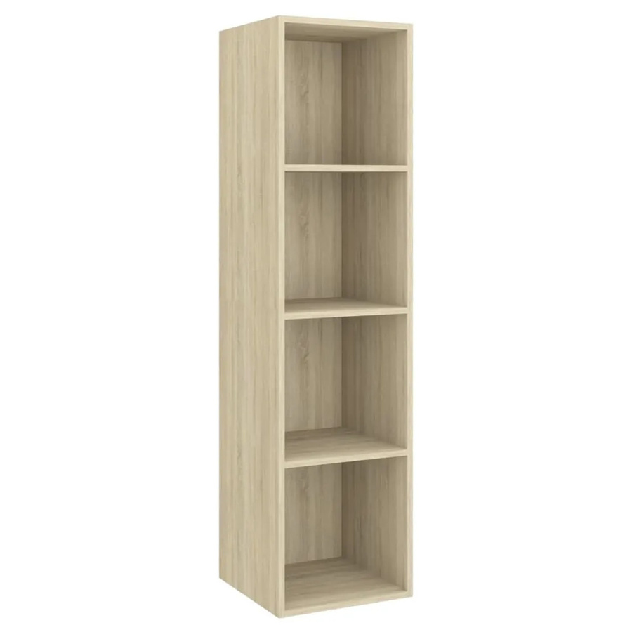 vidaXL TV-Wandschrank aus Holzwerkstoff in Sonoma-Eiche, Farbe Beige/Braun, B/T/H: 37 x 37 x 142,5 cm - Bild 2