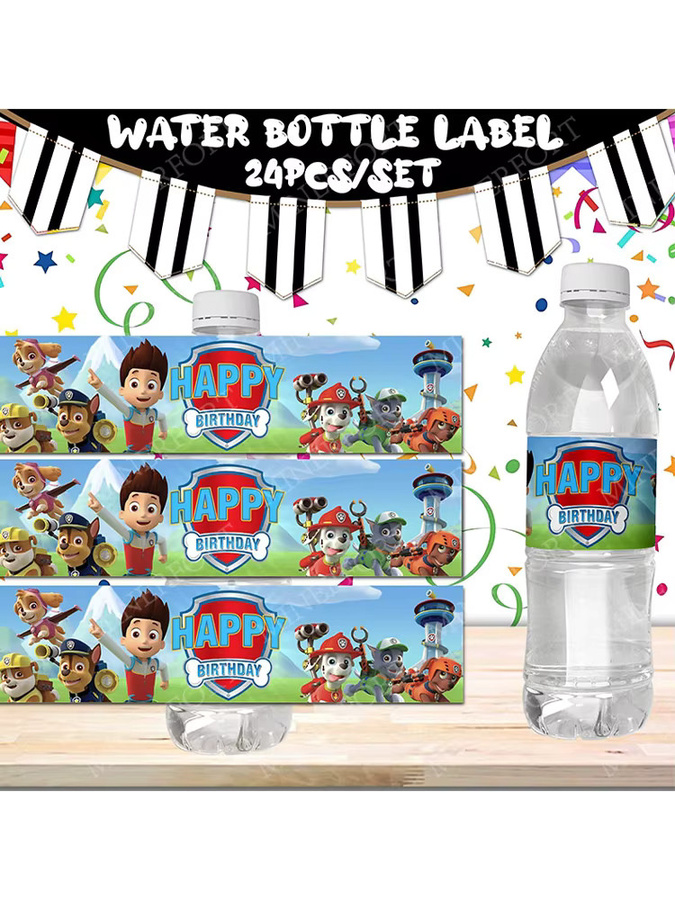 Paw Patrol Aufkleber mit Cartoon-Hundemotiven in Mehrfarbig für Wasserflaschen und Trinkbecher - Bild 6