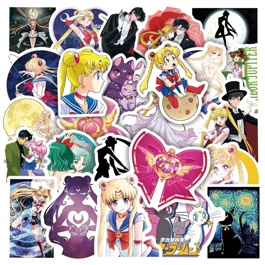 Bandai Sailor Moon PVC-Aufkleber, 50/100 Stück - Bild 3