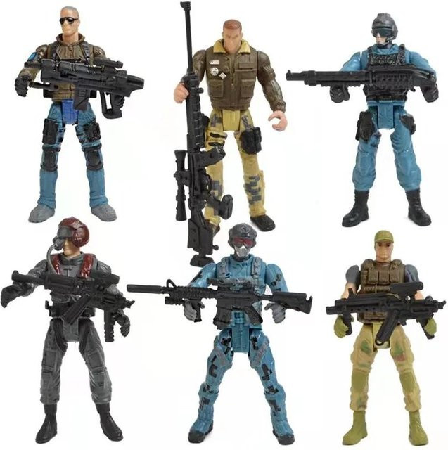 Fashnics Krieger Elite-Streitkraft Militärische Actionfigur, 6-teiliges Set, mit Waffen, ab 14 Jahren - Bild 1