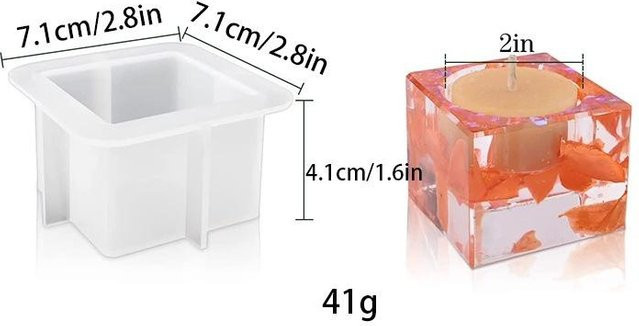 Silikonform Darling Women Boutique A für DIY Epoxidharz zur Herstellung von 3D-Rechteck-Ornamenten, Kerzenhaltern und Spiegeln in Weiß - Bild 1