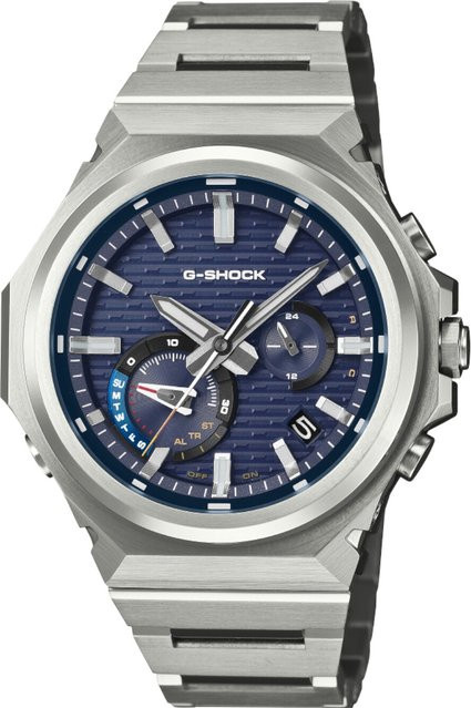 Casio Armbanduhr G-Shock, Solar, Edelstahl, Blau, 44 mm, Herren - Bild 1