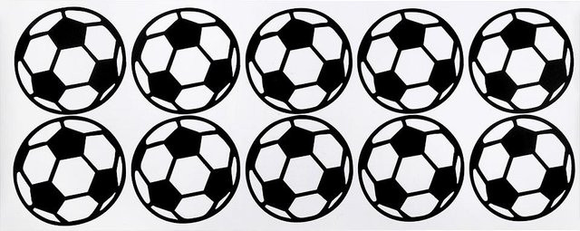 Fußball Wandtattoo OutsideWorld weiß DIY Wandaufkleber für Sportfans zur Heimdekoration - Bild 1