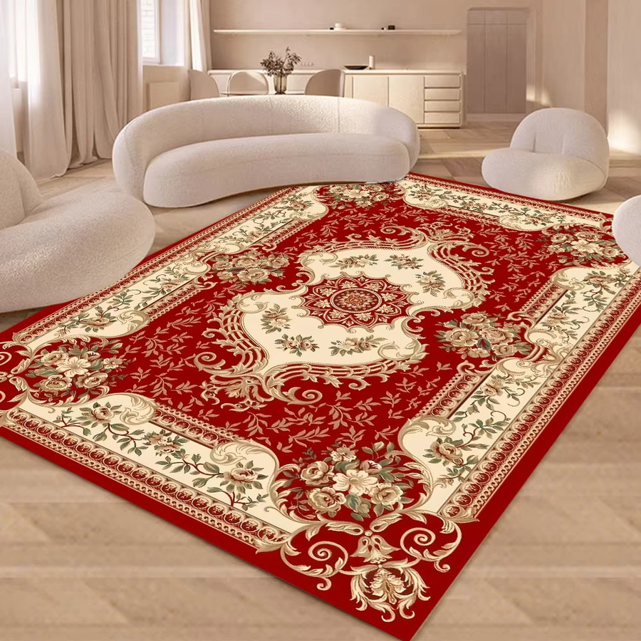 VIKAMA Blumenteppich Blossom in Rot, rutschfester und waschbarer Orient Teppich mit floralem Design für Wohnzimmer und Schlafzimmer, B: 180 cm, T: 120 cm - Bild 1