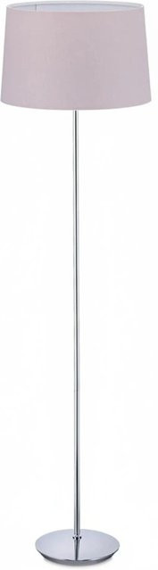 Relaxdays Stehlampe aus Eisen und Stoff in Lila mit Chrom-Details und Fußschalter, Höhe: 148,5 cm, Durchmesser: 40 cm - Bild 1