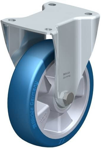 Blickle Bockrolle BH-ALBS 180K in Silber und Blau, Rad-Durchmesser: 180 mm, Tragfähigkeit: 670 kg - Bild 1