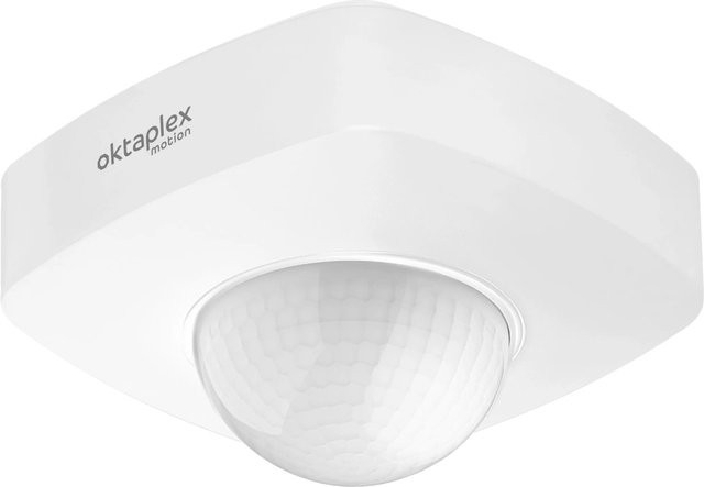 Oktaplex Tim Präsenzmelder Außen IP65 360° Bewegungsmelder mit PIR Sensor 230V Aufputz Weiß - Bild 1