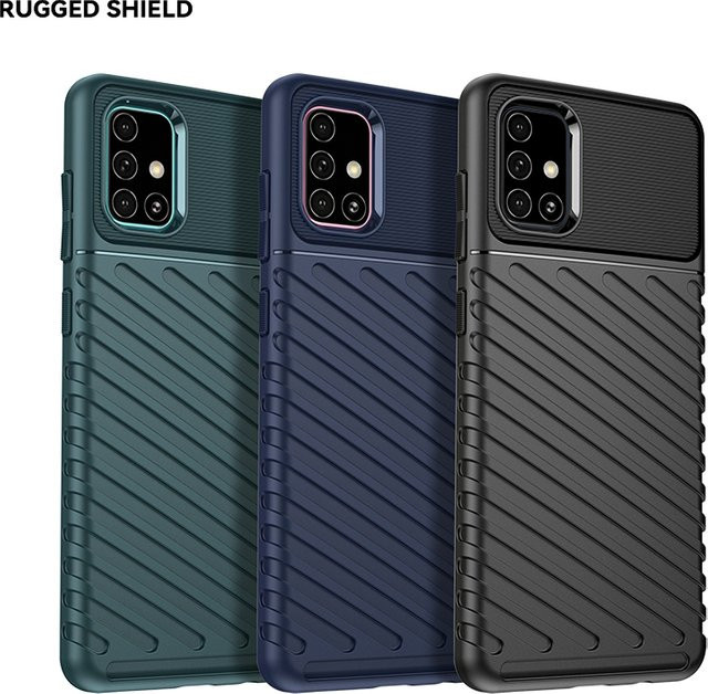 Stoßfeste Silikon Handyhülle für Samsung Galaxy A71 4G in Grün - Bild 1