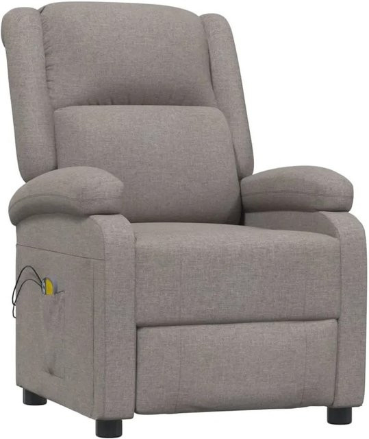 vidaXL Elektrischer Massagesessel aus Stoff in Taupe und Grau - Bild 1
